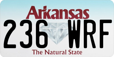 AR license plate 236WRF