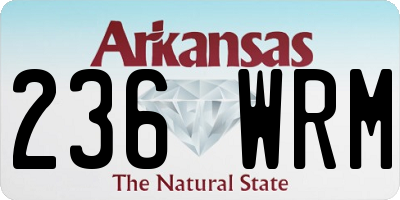 AR license plate 236WRM