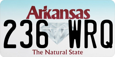 AR license plate 236WRQ