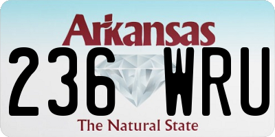 AR license plate 236WRU