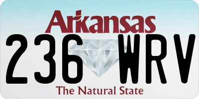 AR license plate 236WRV