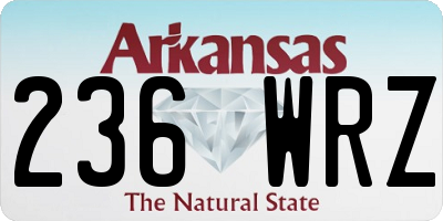 AR license plate 236WRZ