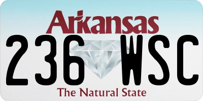 AR license plate 236WSC