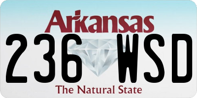 AR license plate 236WSD