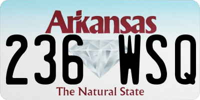 AR license plate 236WSQ