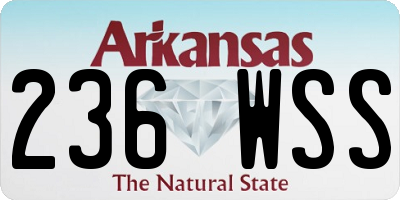 AR license plate 236WSS