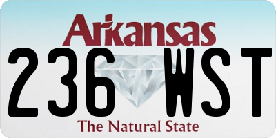 AR license plate 236WST