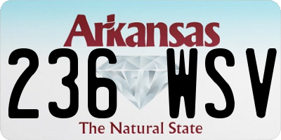 AR license plate 236WSV