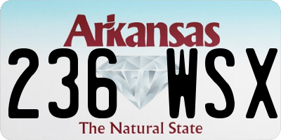 AR license plate 236WSX
