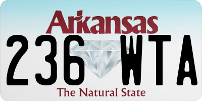 AR license plate 236WTA