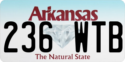 AR license plate 236WTB