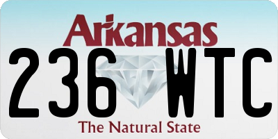 AR license plate 236WTC