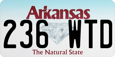 AR license plate 236WTD