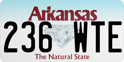 AR license plate 236WTE