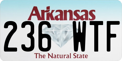 AR license plate 236WTF