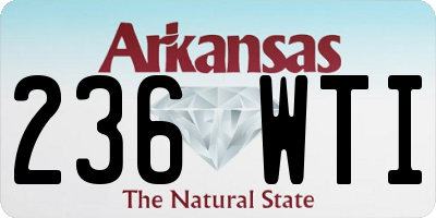 AR license plate 236WTI
