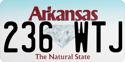 AR license plate 236WTJ