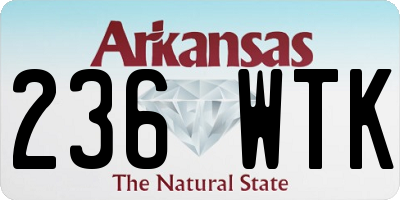 AR license plate 236WTK