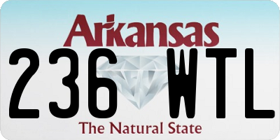 AR license plate 236WTL