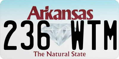 AR license plate 236WTM