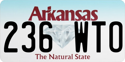 AR license plate 236WTO