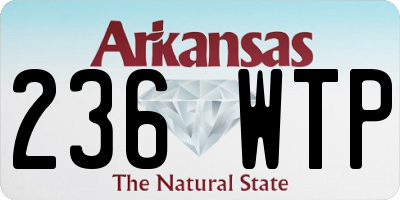 AR license plate 236WTP