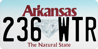 AR license plate 236WTR