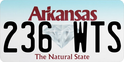 AR license plate 236WTS