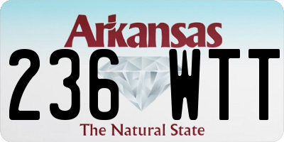 AR license plate 236WTT