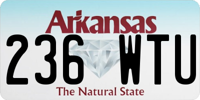 AR license plate 236WTU
