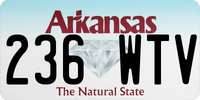 AR license plate 236WTV