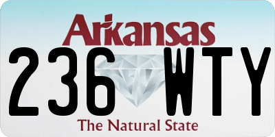 AR license plate 236WTY