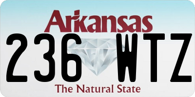 AR license plate 236WTZ