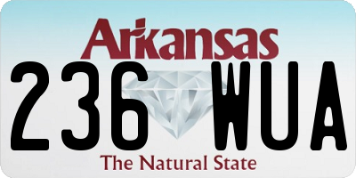 AR license plate 236WUA