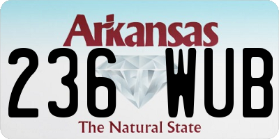 AR license plate 236WUB