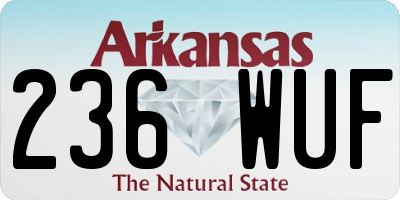 AR license plate 236WUF