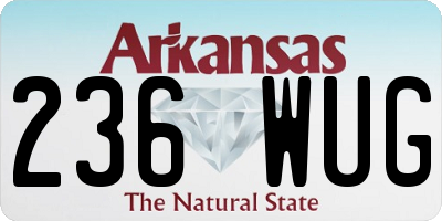 AR license plate 236WUG