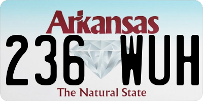 AR license plate 236WUH