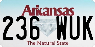 AR license plate 236WUK