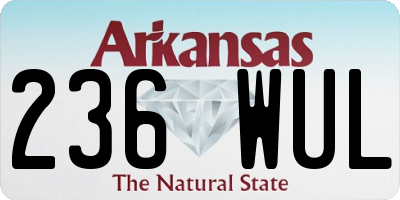 AR license plate 236WUL