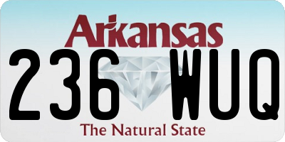 AR license plate 236WUQ