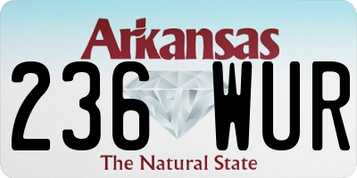 AR license plate 236WUR