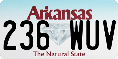 AR license plate 236WUV