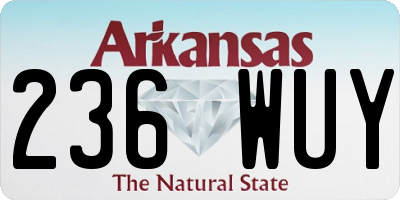 AR license plate 236WUY