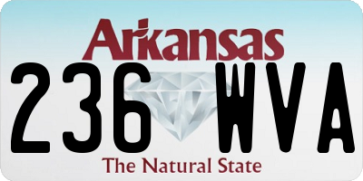 AR license plate 236WVA