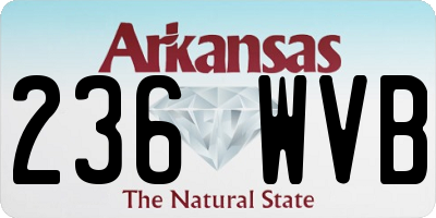 AR license plate 236WVB