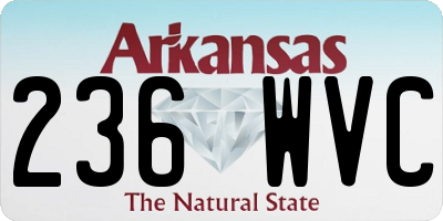 AR license plate 236WVC