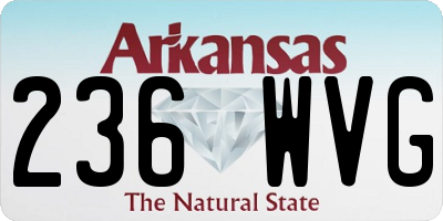AR license plate 236WVG