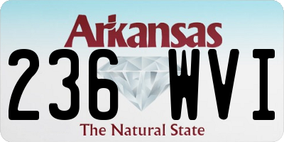 AR license plate 236WVI