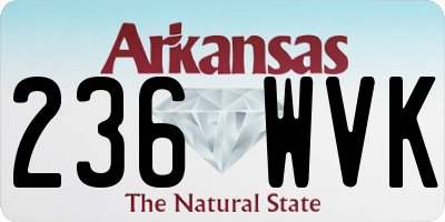AR license plate 236WVK